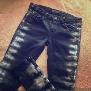 Kill City Skinny black tie-dye jeans